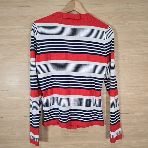 kate spade Orange/Red and Blue Striped Cardigan - Picture 5 of 10